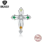 Подвеска-крест из серебра 925 пробы с цирконом