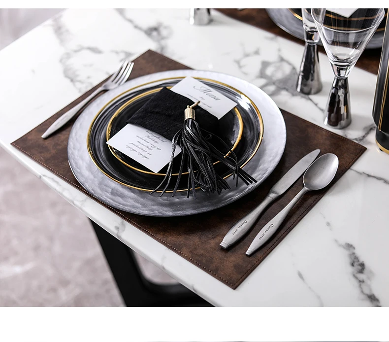 Пномпень черный серый набор стеклянных тарелок ланч-торт фруктовая закуска