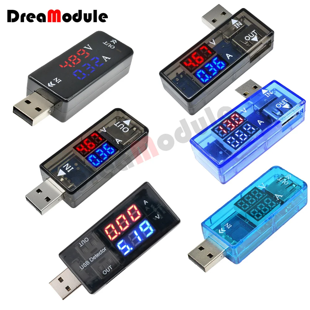 

2 In 1 USB Tester DC Digital Voltmeter Amperimetro Voltage Current Meter Ammeter Detector Power Bank Charger Indicator