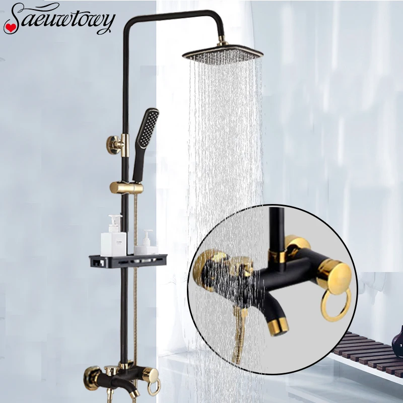 Настенный латунный кран для горячей и холодной воды переключатель 8 дюймов