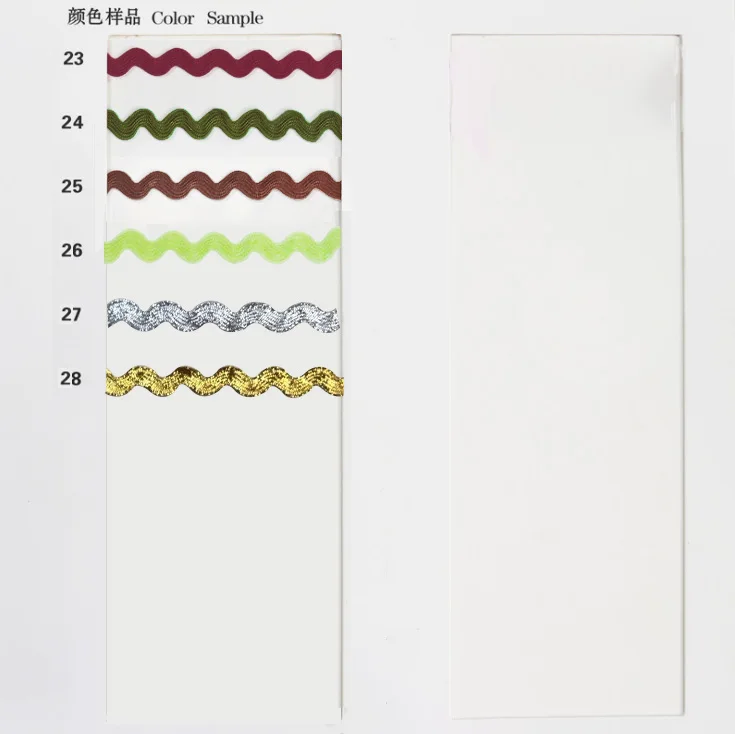 250 ярдов в ассортименте 10 цветов по 25 радужного цвета Ric Rac Zig Zag Trim Размер 5 6 мм