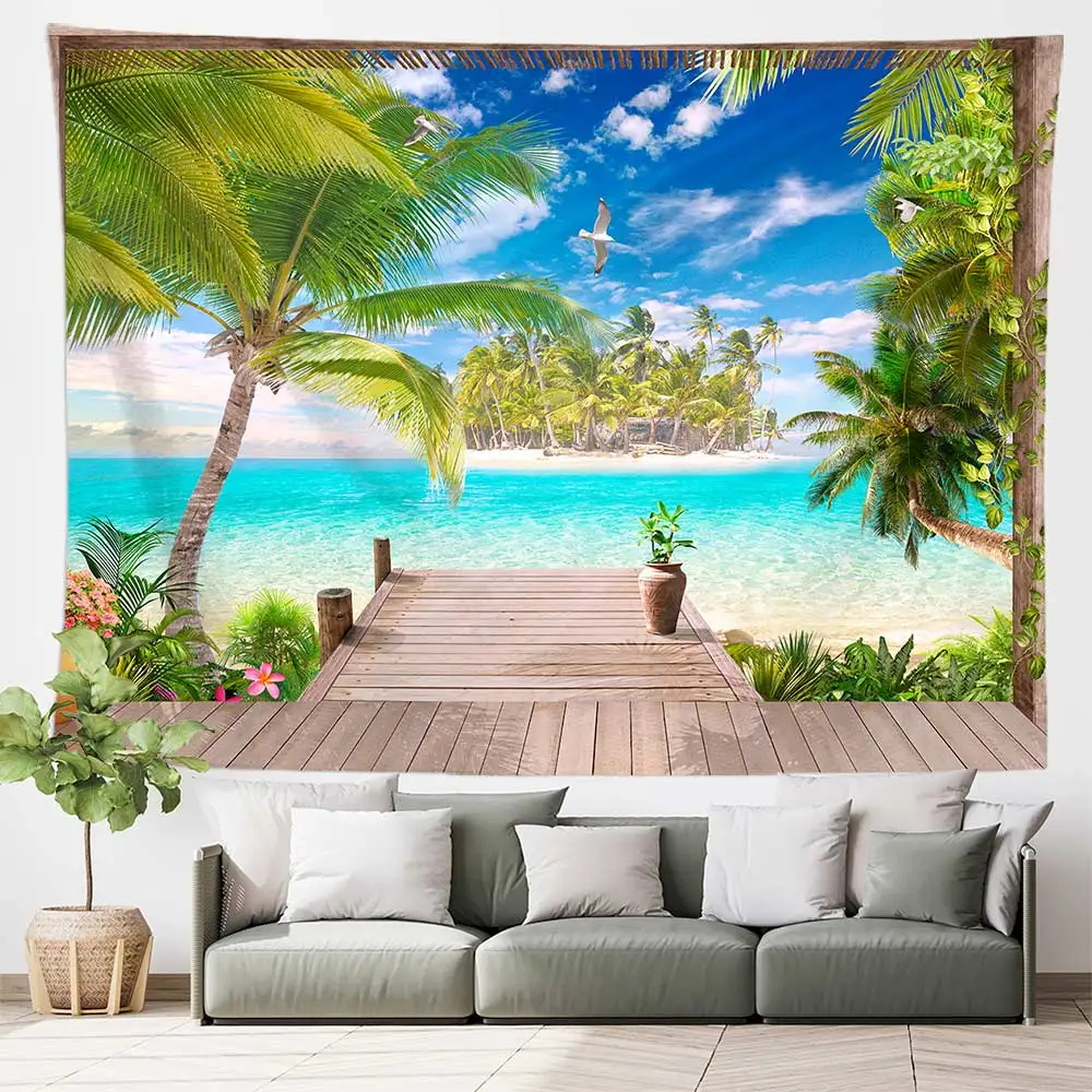 

Fantasy Nature Bird Sky Waterfall Flower View Tapestry Wall Cloth Blanket