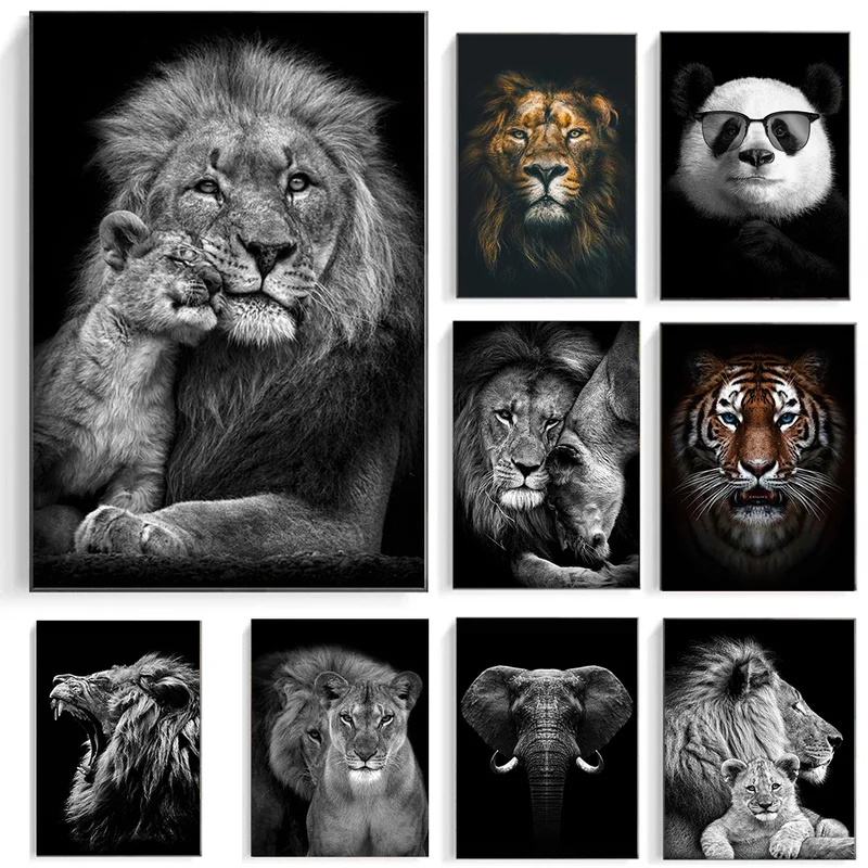 

Modern Art Canvas Posters and Prints Classical Paintings of Lions Hanging on The Wall Art Pictures Home Wall Decoration