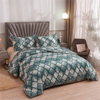 new geometric green duvet cover 3pcs nordic bedding sets single full queen king size bedroom for adult twin double bed no sheet