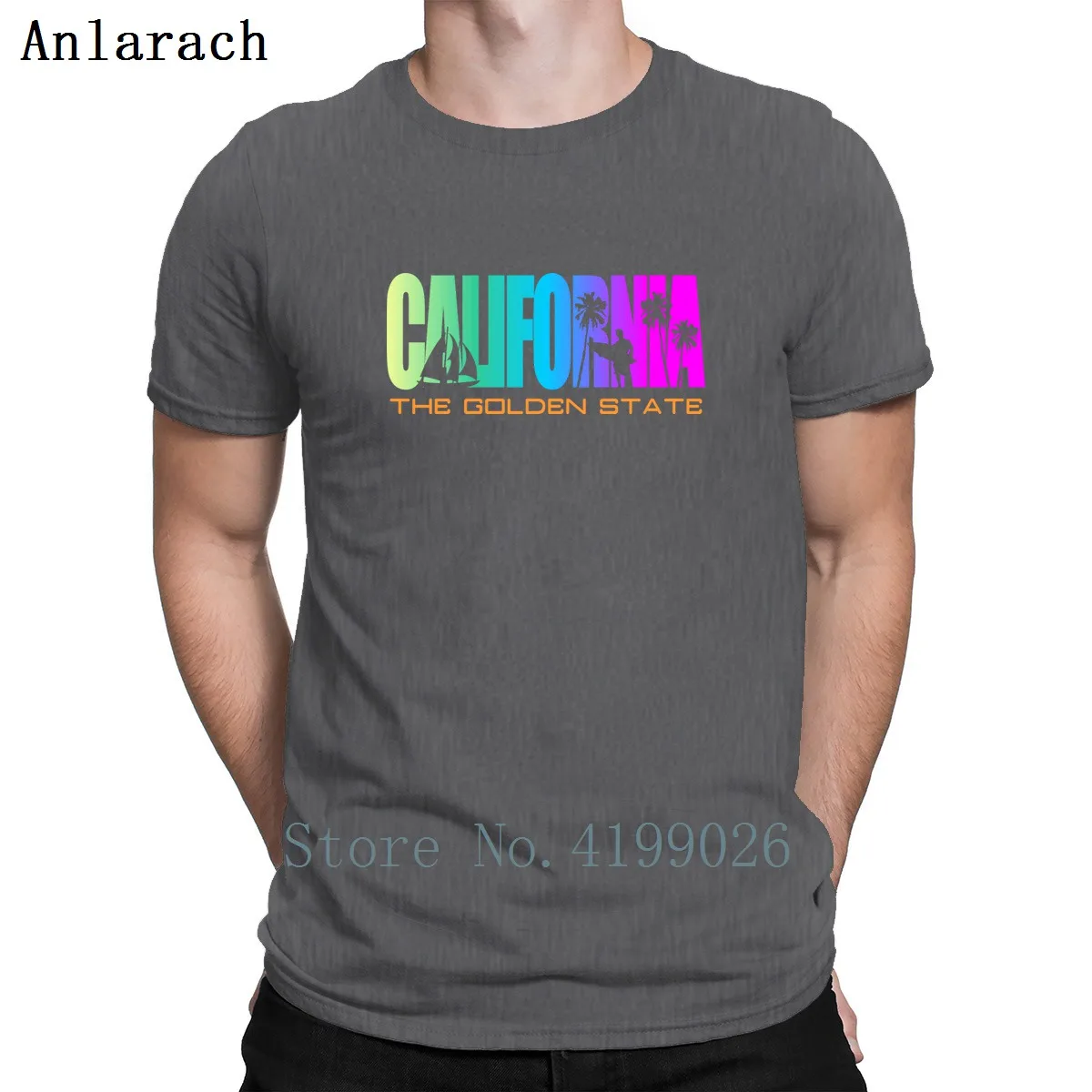 California Beach Golden State Футболки унисекс хлопковая дизайнерская футболка одежда в стиле