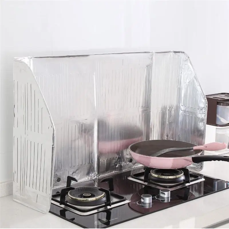 Защита от брызг кухонного масла 120x50 см защита из алюминиевой фольги для газовой
