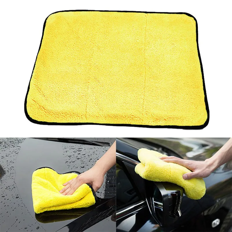 

Universial Car Wash Microfiber Towel Auto Cleaning Drying Cloth Hemming Super Absorbent Car Cleaning Accesary