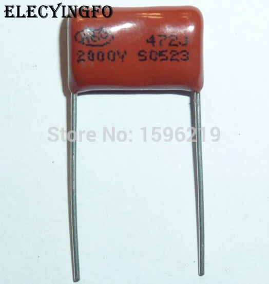 Конденсатор CBB 472 2000 в 472J 2KV 4700pF 4.7nF P15 CBB81 Металлизированный Полипропиленовый