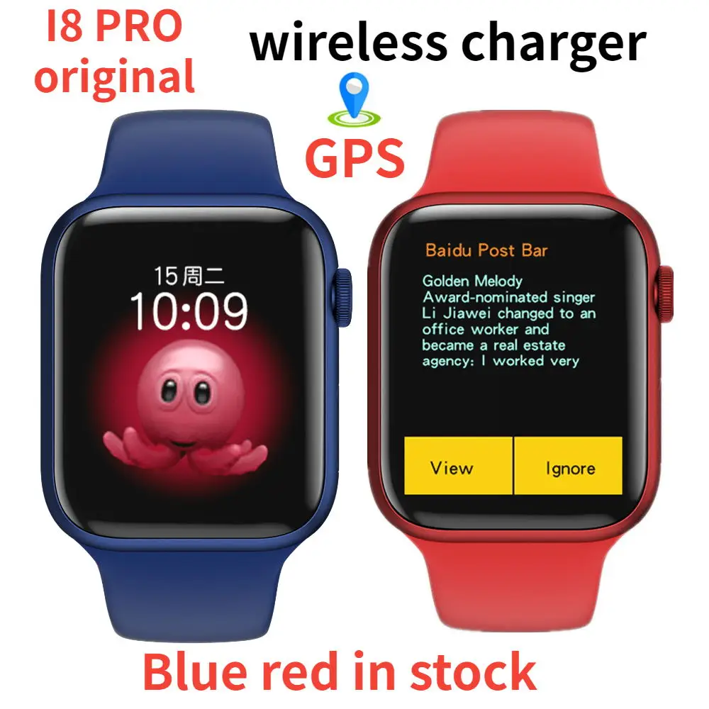 IWO I8 PRO Smart Watch полный сенсорный Экран вызовов через Bluetooth GPS фитнес-трекер