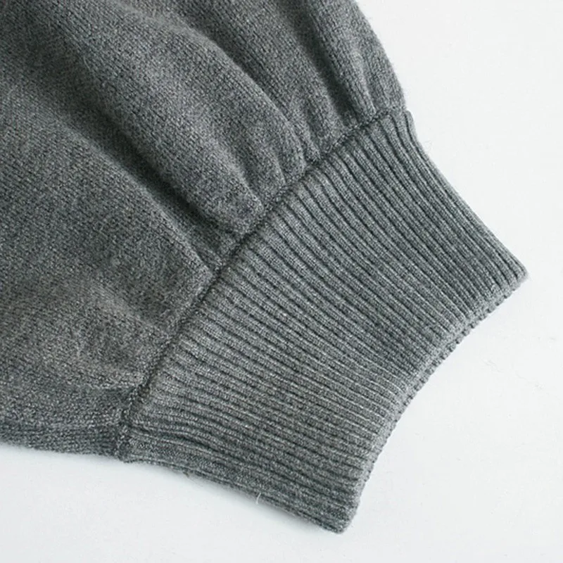 

Artsnie Winter Drawstring High Wasit Long Pants Women Knitted Gray Casual Trousers Autumn Warm Loose Harem Pants Sweatpants