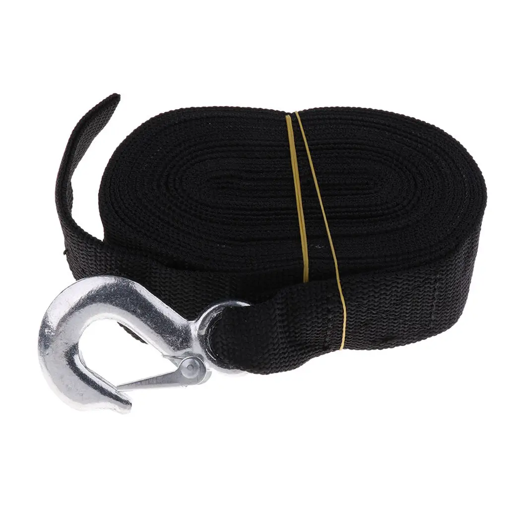

7m Boat Winch Trailer Replacement Webbing Nylon Strap with Heavy Duty Hook