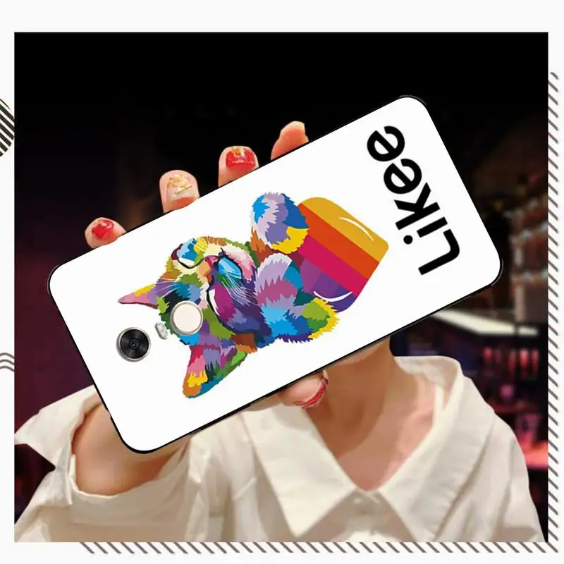 FHNBLJ Likee забавный кот медведь любовь сердце клиент высокое качество чехол для