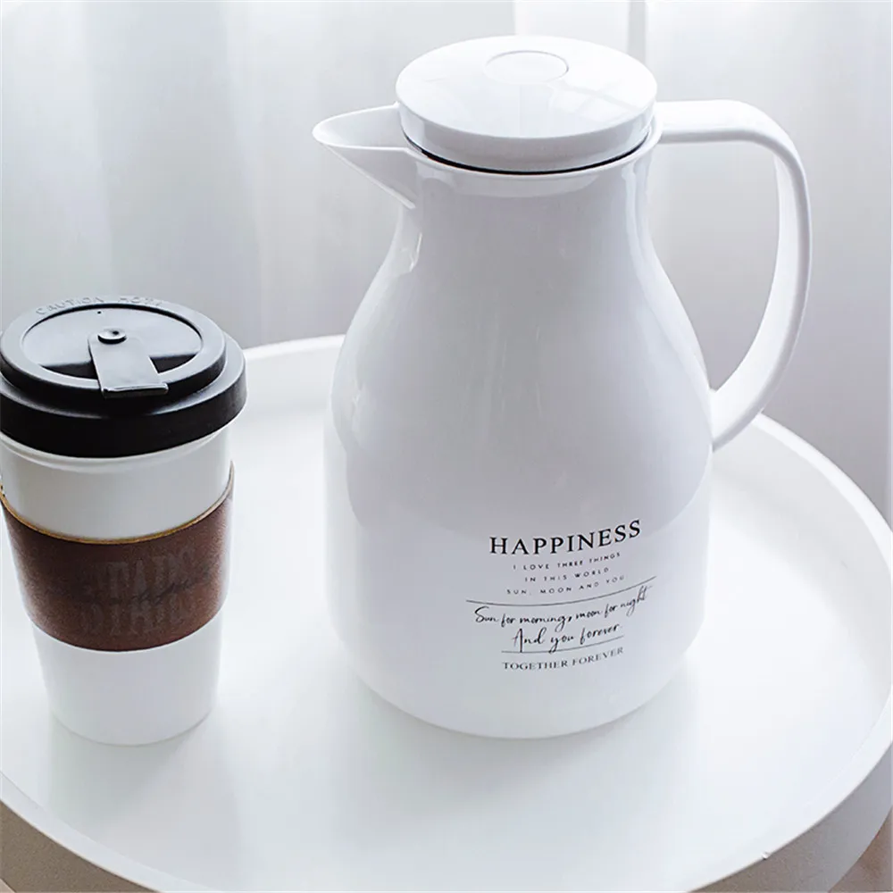 Стеклянный термос изолирующая бутылка вакуумная фляжка вместительный водяной