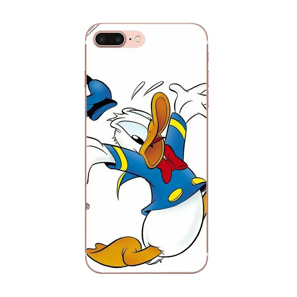 Забавный чехол из ТПУ с изображением Дональда Дака для Apple iPhone 4 4s 5 5C 5S SE 6 6S 7 8 Plus X XS