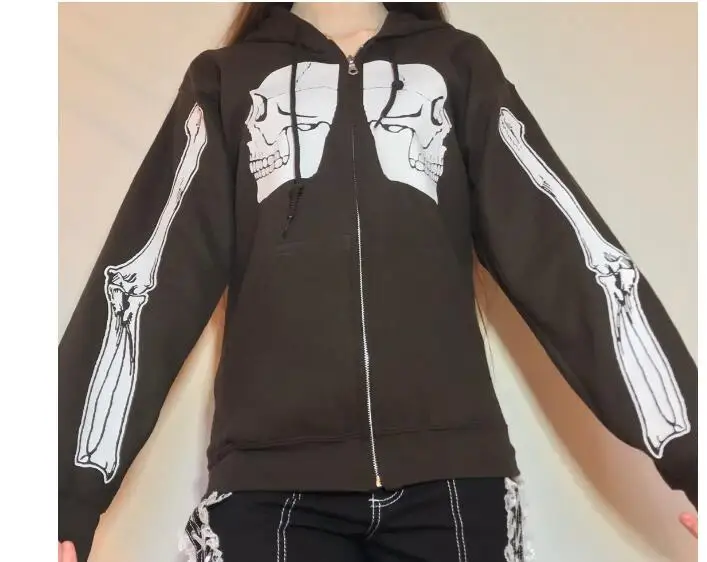 Женская толстовка с капюшоном на молнии длинным рукавом|Женские толстовки и