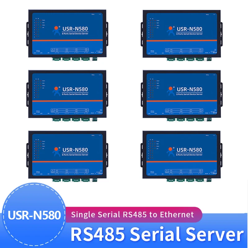 6 шт. USR-N580 промышленный преобразователь последовательного Ethernet 8