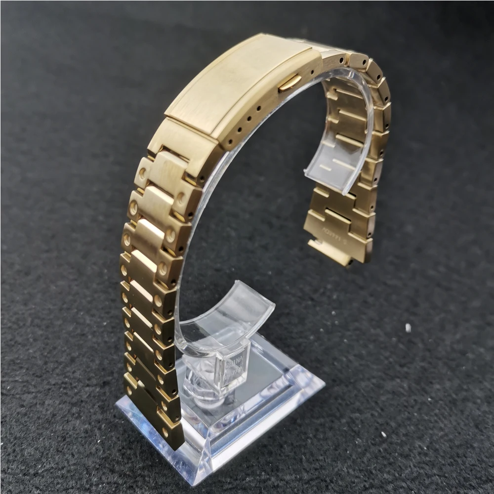Золотистый металлический браслет DW6900 из нержавеющей стали для часов и Безель