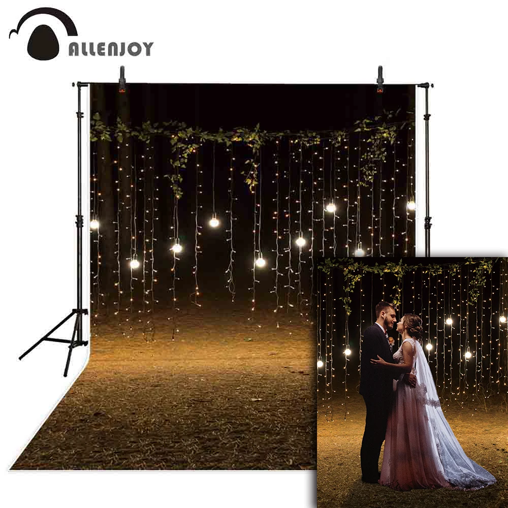 Фотофон Allenjoy с подсветкой листья трава осень свадьба ночь фотосессия Фотофон|Фон