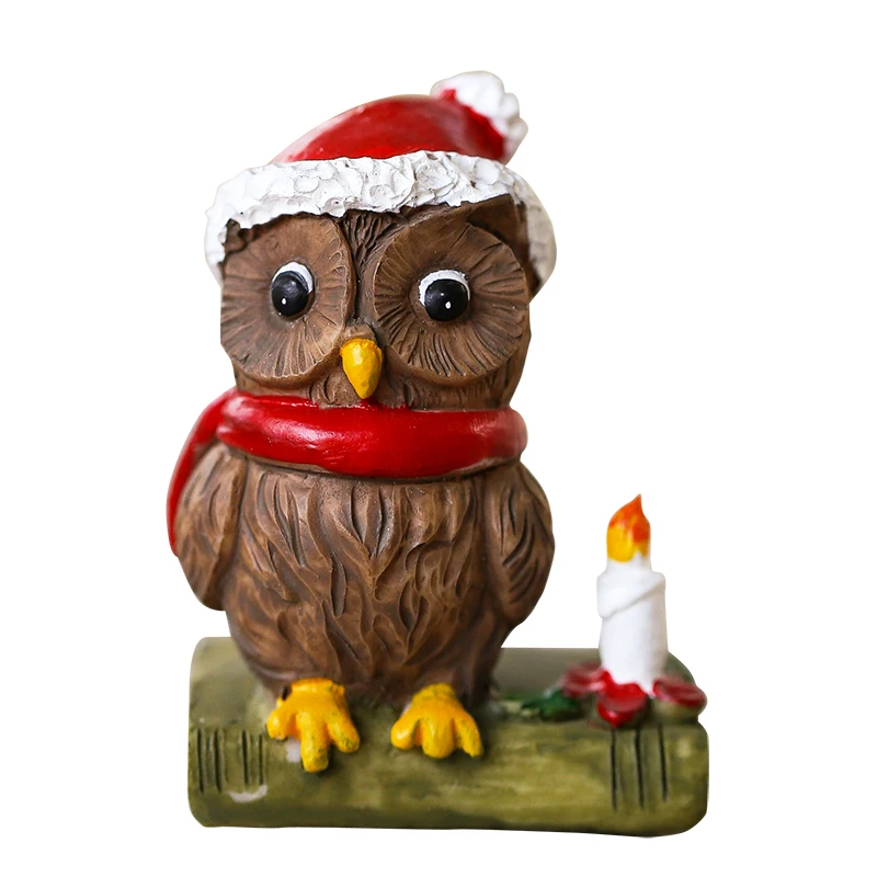 Ландшафтная кукла &quotСова&quot смола Рождественский домашний сад DIY Декор