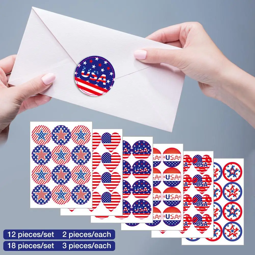 12/18 листов 2020 большой патриотический Флаг США наклейки американского флага в