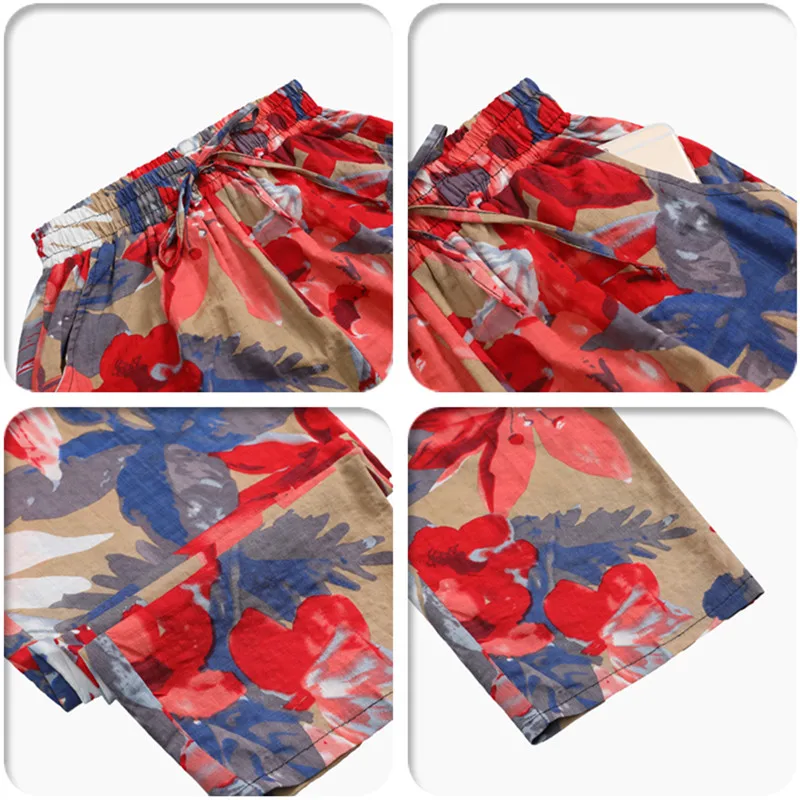 Новинка 2020 женские узкие брюки среднего возраста летние повседневные пляжные Boho