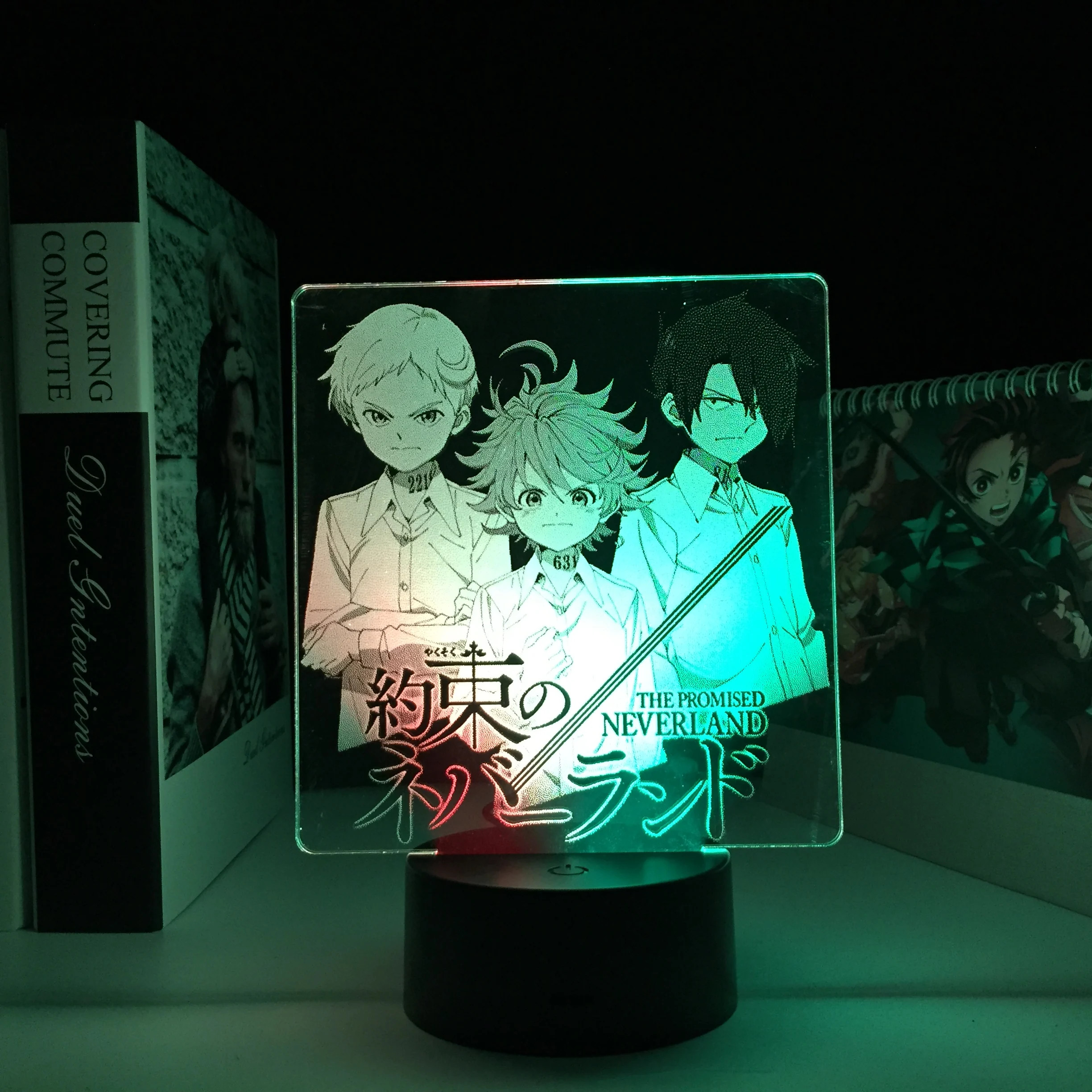 

The Promised Neverland for Birthday Gift Anime Figure 3D LED Night Light Bedroom Decor Two Tone Colorful Manga Acrylic Lamp