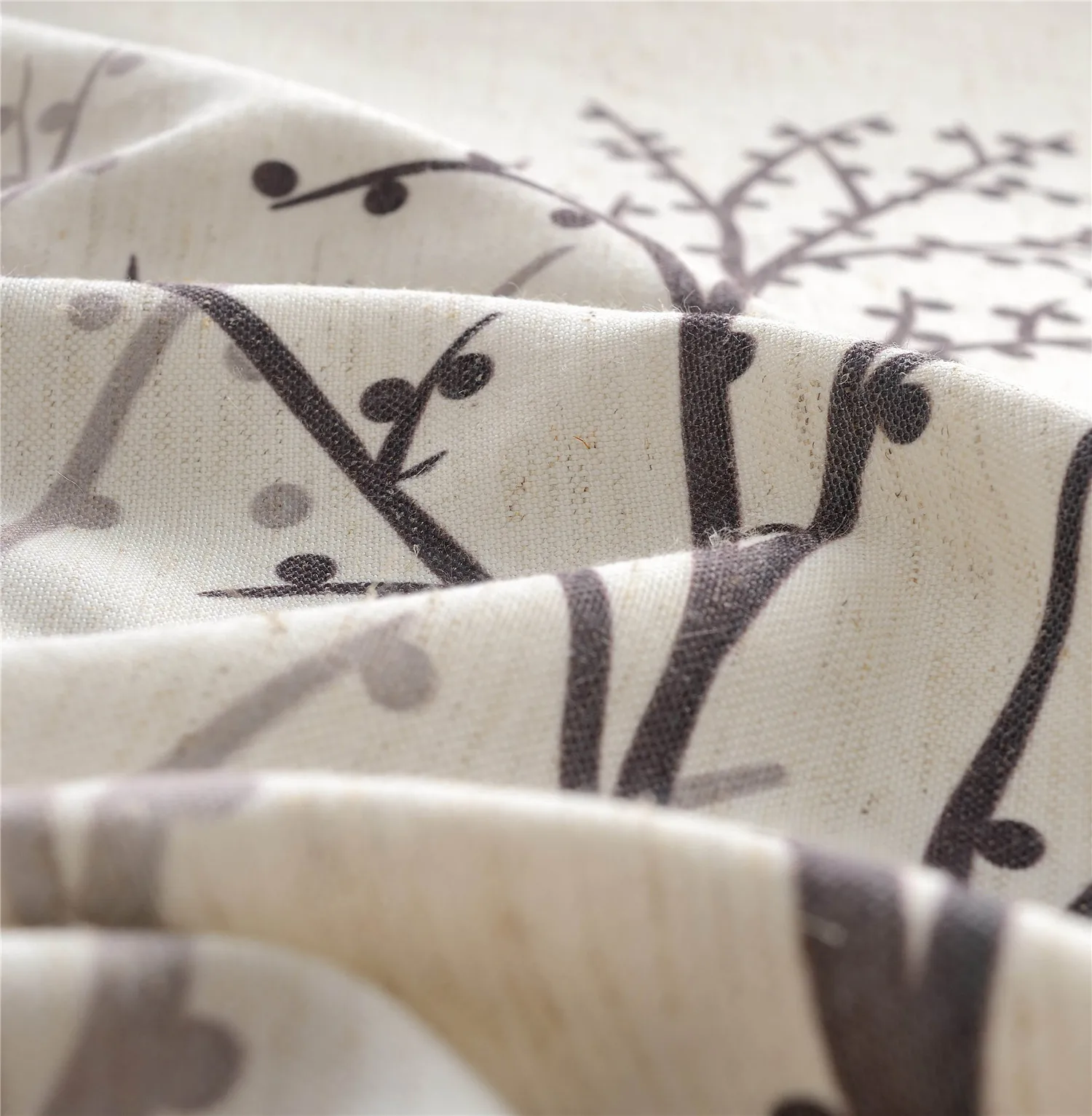 Льняные шторы с принтом дерева в американском стиле для гостиной декоративные