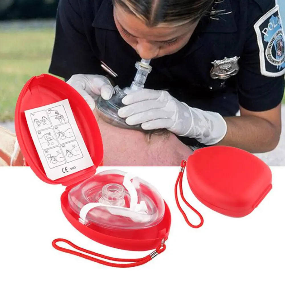 Спасательная маска CPR, маска первой помощи, реаниматор, односторонний клапан CPR, лицевая маска для выживания, снаряжение для выживания на открытом воздухе