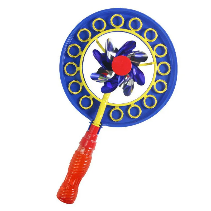 

New Porous Children's Seven Color Windmill Bubbler Popular Online Bubble Machine Toys