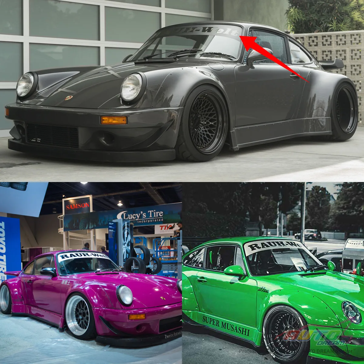 Стильные наклейки на лобовое стекло автомобиля HF модные переднего и заднего