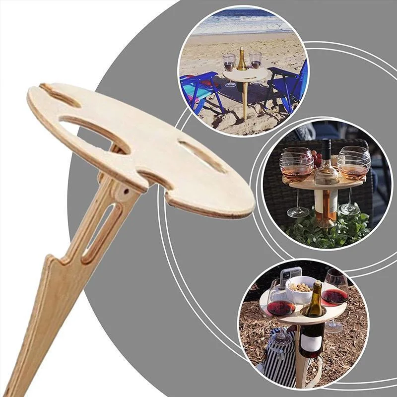

Outdoor Wine Table Portable Foldable Wine Table Travel Tools
