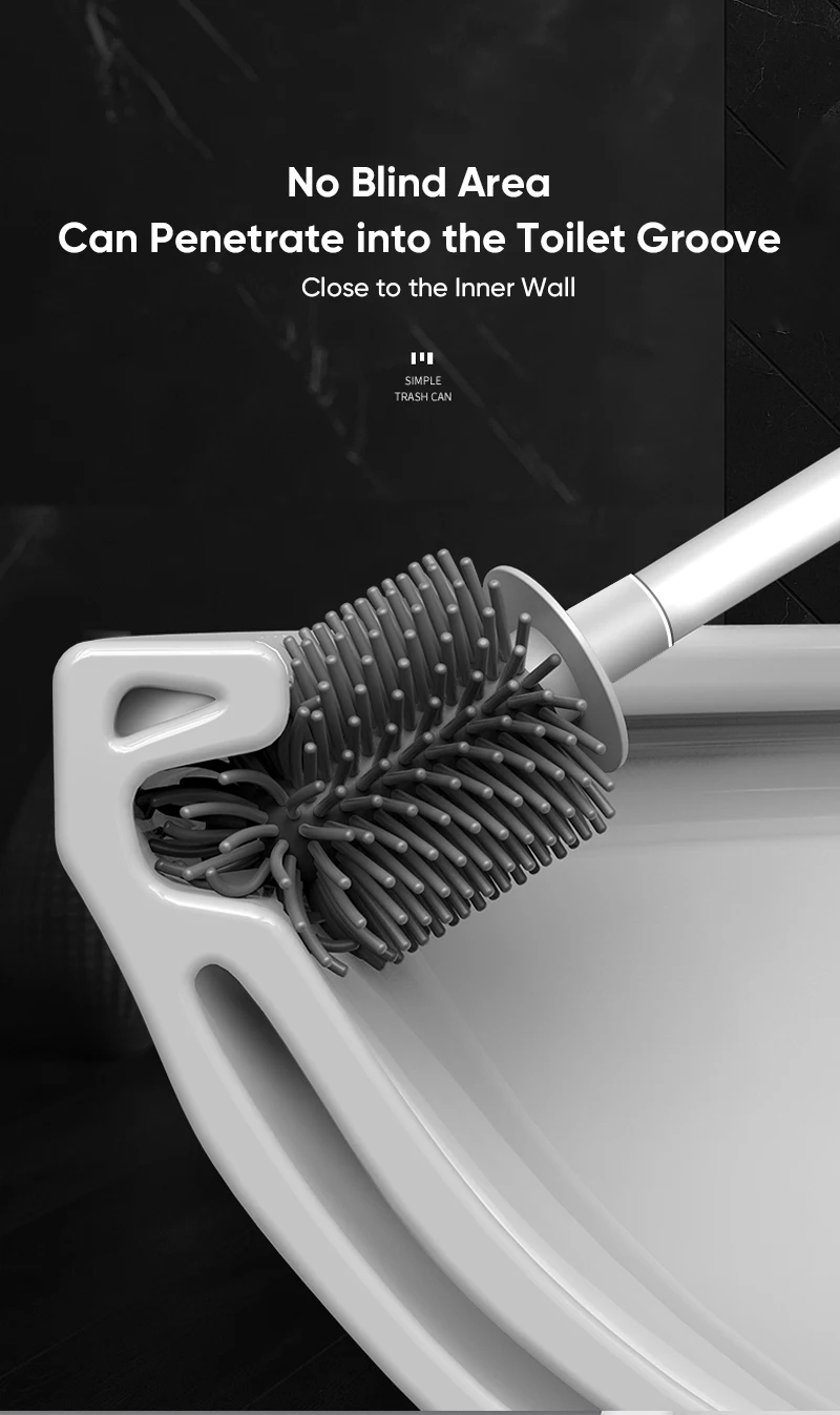 Joybos-cepillo de silicona para el ba&ntilde;o, accesorios de limpieza para el hogar, montado en la pared-3