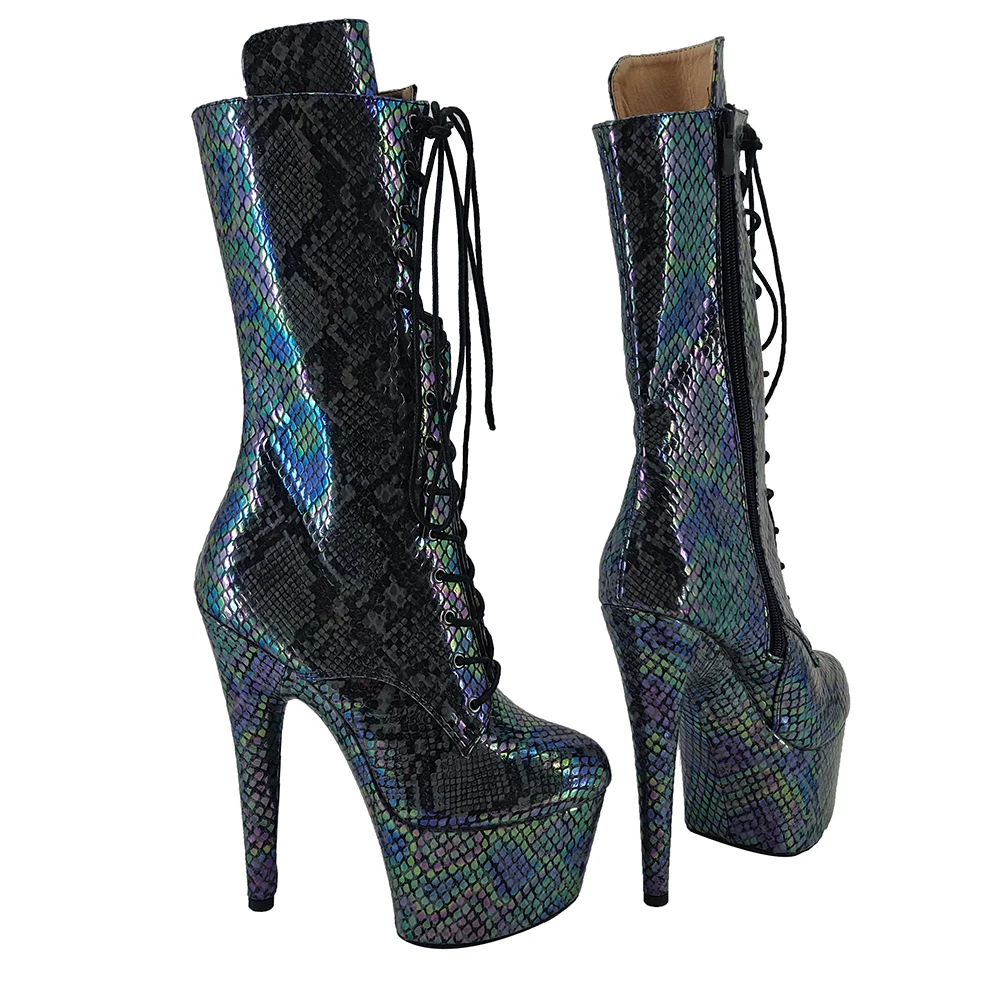 Обувь Leecabe для танцев на шесте 17 см/7 дюймов ботинки платформе и высоком каблуке с