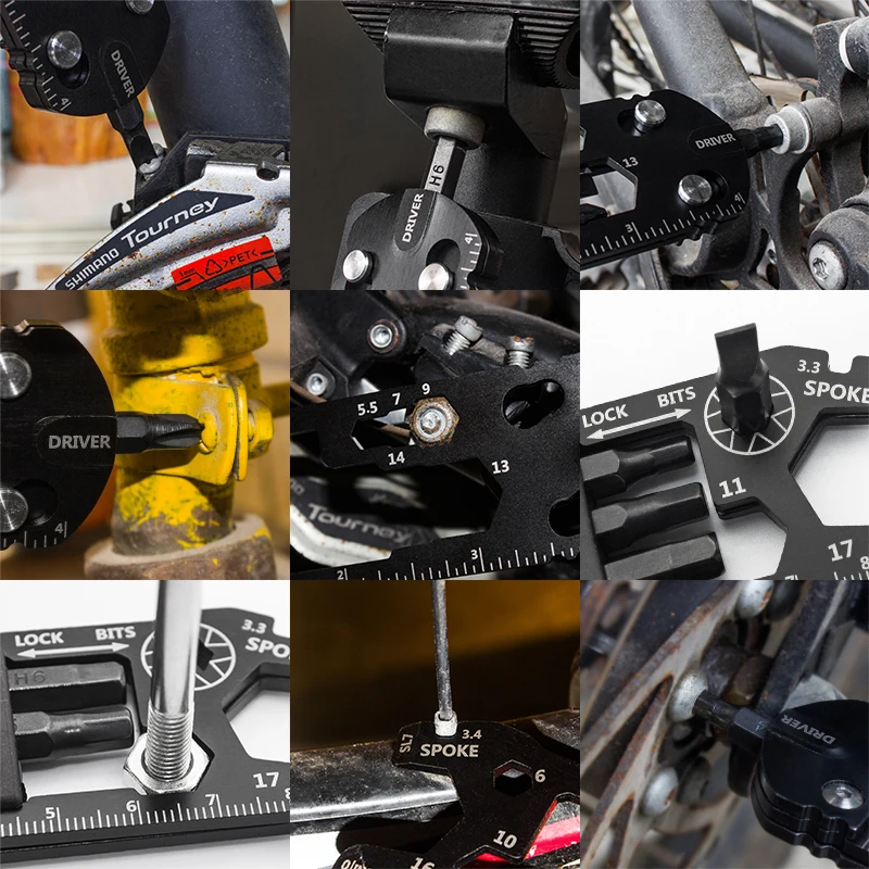 

Bicycle Repair Tools Card Wrench Combination Wrench Multi-Purpose Bicycle Repair Wrench Mountain Bike Repair Tool Card Wrench