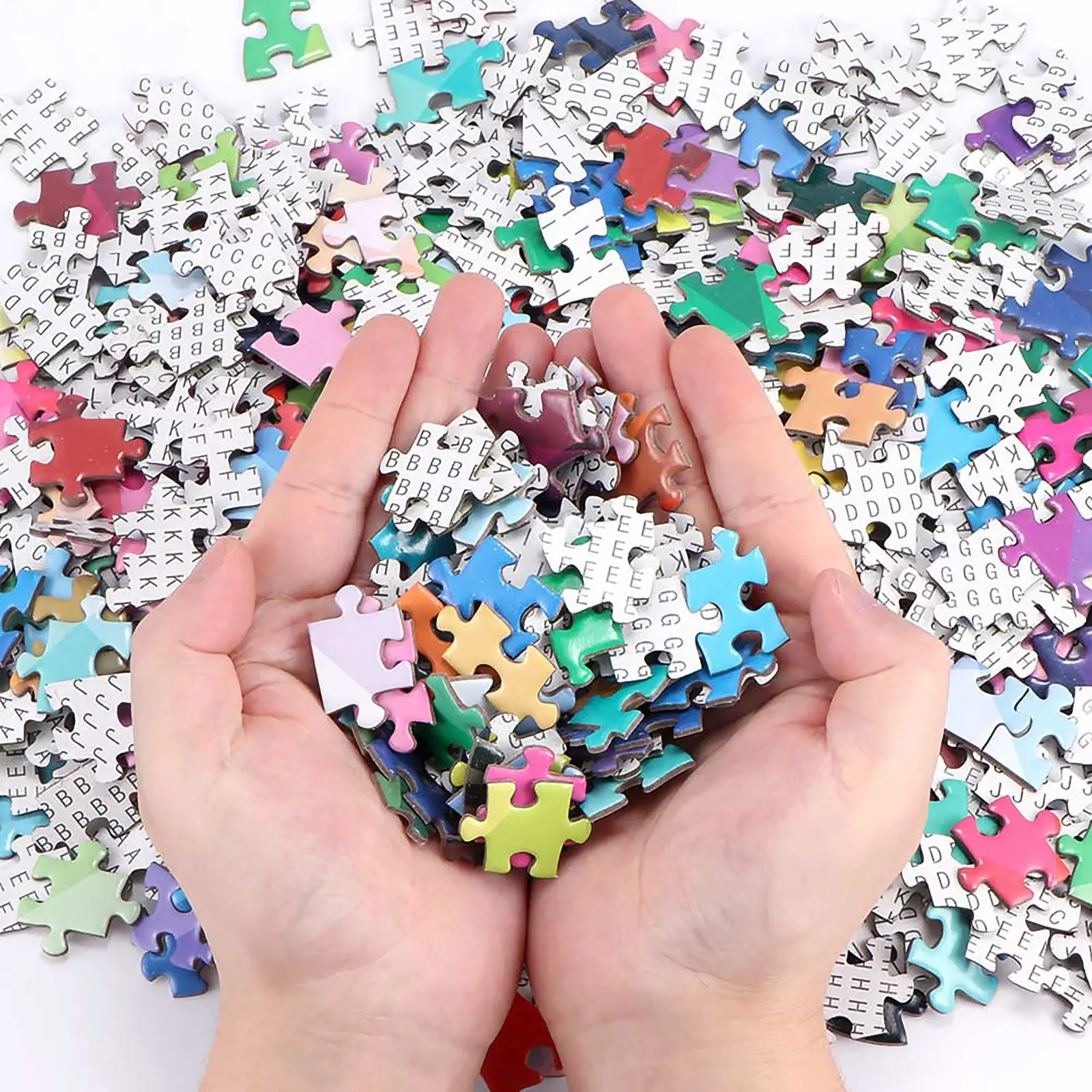 

1000Pcs/Set Colorful Rainbow Round Kids Adults Cardboard Colorful Round Jigsaw Puzzles Rainbow Palette Intellectual Home Game