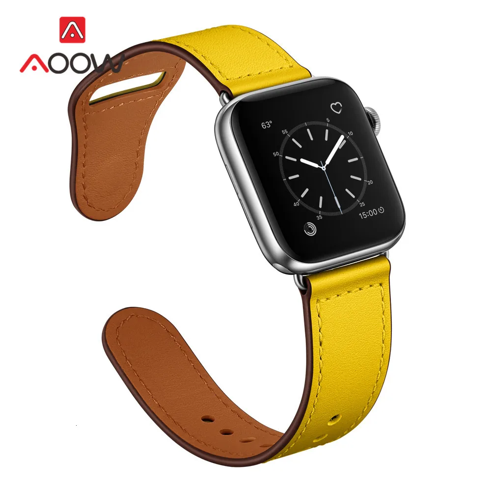 Ремешок из натуральной кожи для Apple Watch 4, 40 мм, 44 мм, 38 мм, 42 мм, высокое качество, для мужчин и женщин, ремешок для часов, браслет для iWatch 1, 2, 3