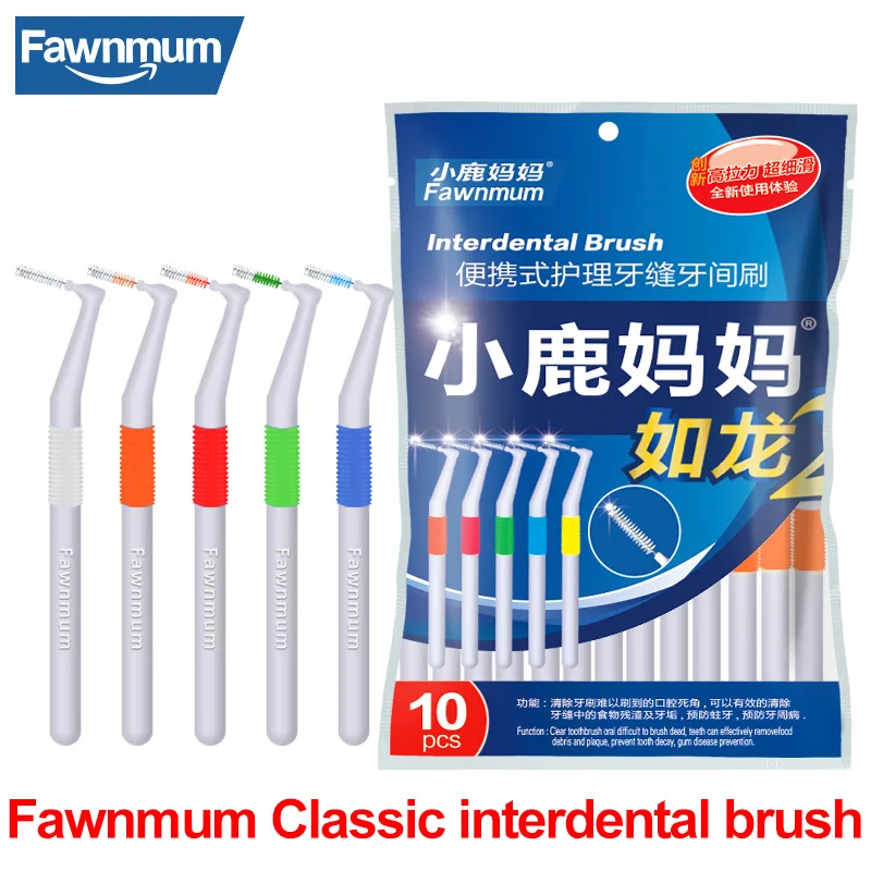 

Fawnmum 10Pcs Braces Interdental Brush Dental Floss Orthodontic Toothpick Teeth Cleaning Tools Oral Hygiene Care