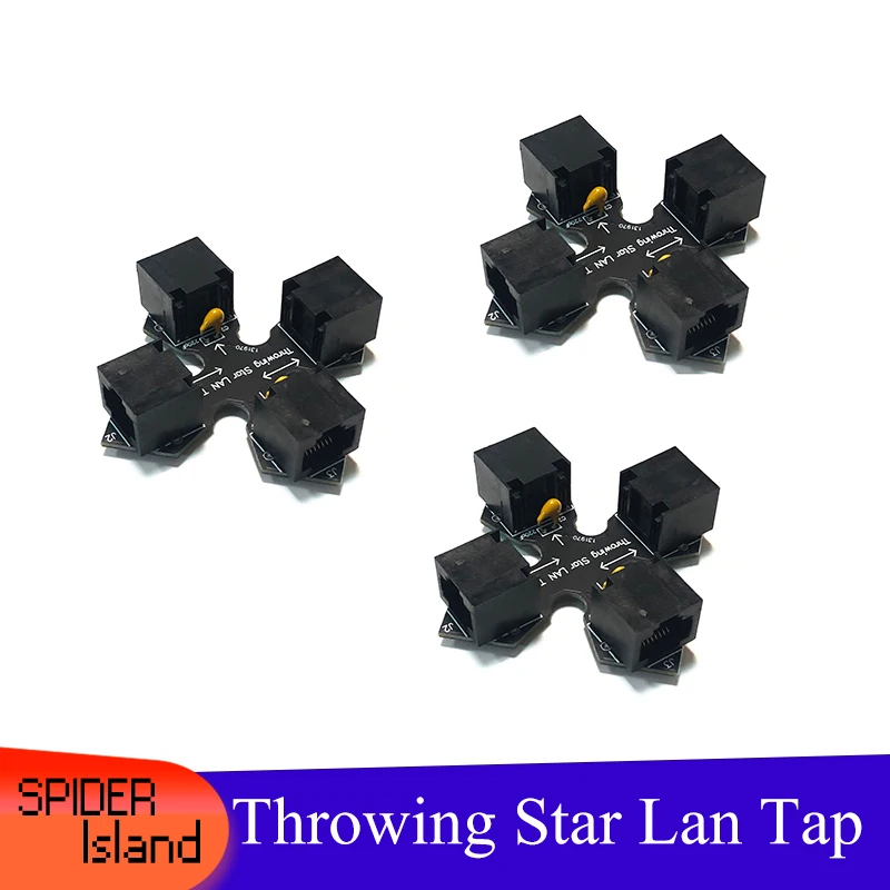 Метательная звезда LAN Tap Network Packet Capture Mod Реплика мониторинга Ethernet связи Пассивный