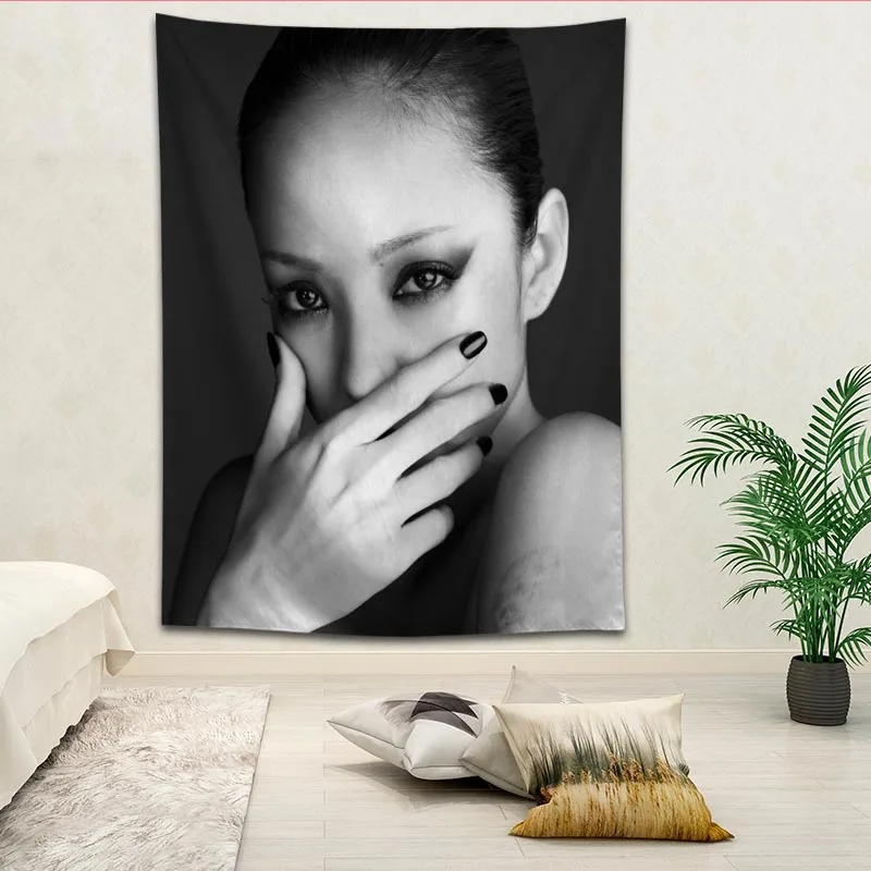 Namie Amuro Настенный декор гобелен макет комнаты живопись фон украшение стены постельное белье гобелены логотип на заказ - Цвет: 20