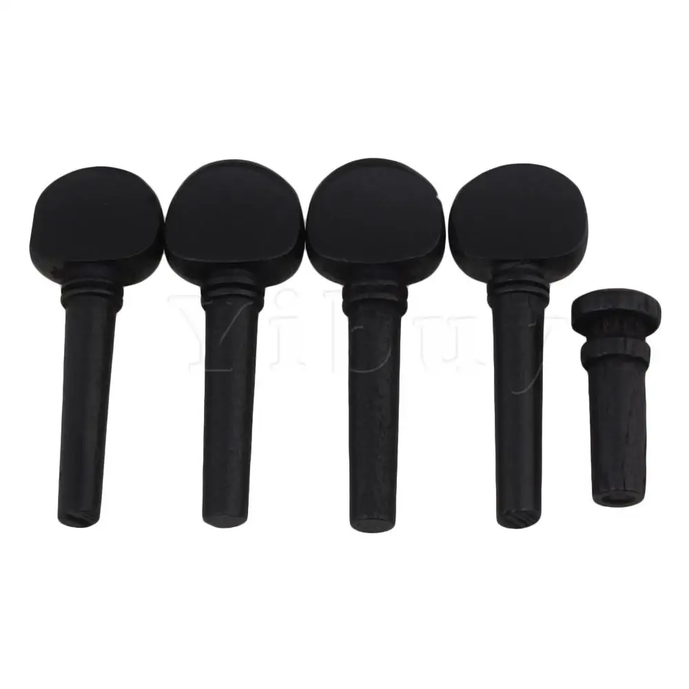 

Yibuy Ebony 4 колышки 1 концевой 1/4 Скрипка запасная часть черный