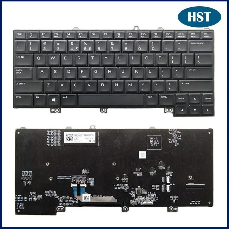 Оригинальная клавиатура для ноутбука с подсветкой черная Dell Alienware 15 R4 RGB 006T78