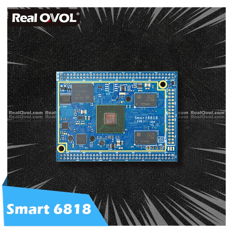 Плата RealQvol FriendlyELEC Smart6818 процессор S5P6818 Cortex-A53 2 Гб ОЗУ 8 ГБ/16 ГБ eMMC встроенный Гбит/с