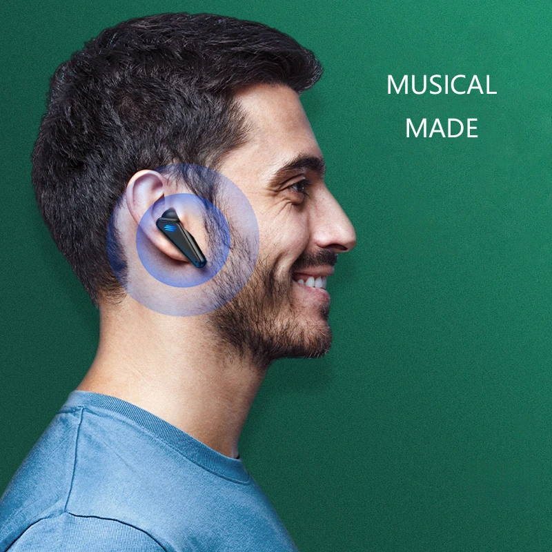 

Гарнитура Беспроводная игровая с шумоподавлением, bluetooth-наушники TWS с низкой задержкой для спорта, водонепроницаемые беспроводные наушники