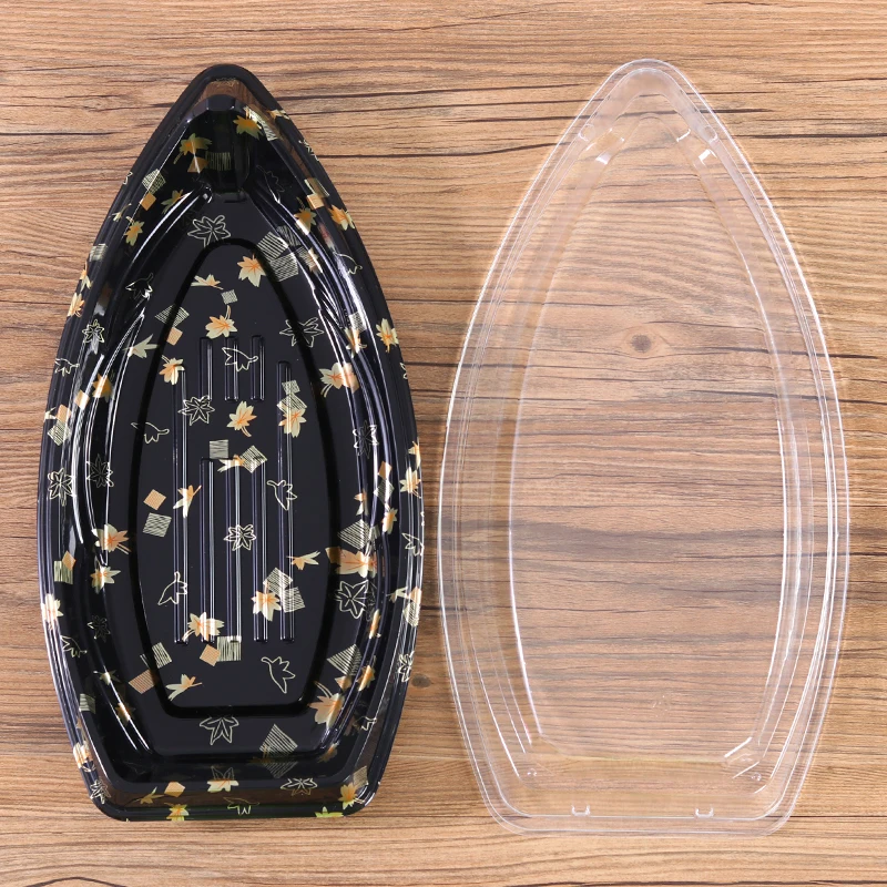 Коробка для суши в форме лодки тарелка лосося коробка на вынос квадратная