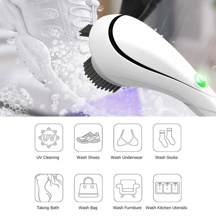 

2-Speed Adjustment Shoe Cleaner Brush Ultrasonic Electric Shoe Brushing Device USB Rechargeable Home Shoes Cleaning Tool