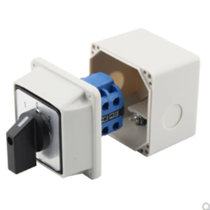 LW26-20 20A Rotary Cam Switch Changeover 1 2 3 Position 1-0-2 Poles with IP65 Waterproof Box | Обустройство дома