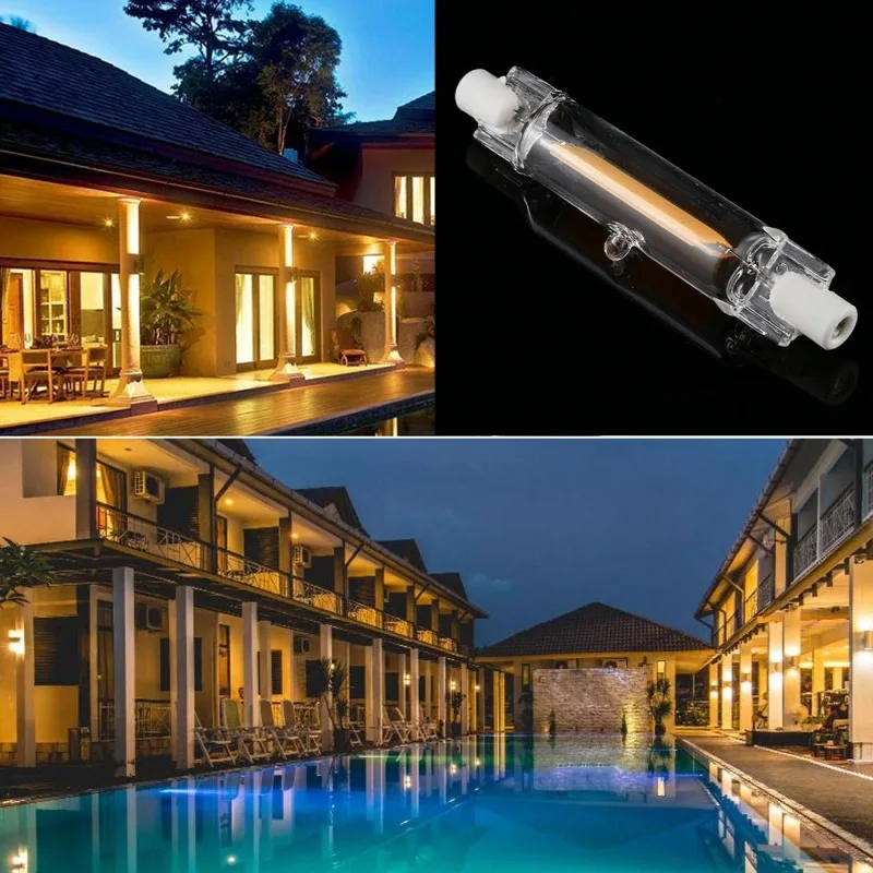 

R7s Cob LED Glass Tube 118mm J118 78mm J78 COB Light Bulb 15W 30W 40W AC 220V Dimmable For Home Lighting Replace Halogen Lamp