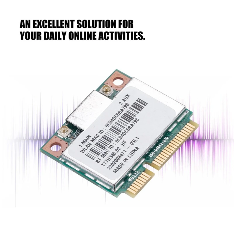 AR5B22 300 Мбит/с WiFi карта 2 4G/5 ГГц Двухдиапазонная Bluetooth 4 0 Mini PCI E беспроводная