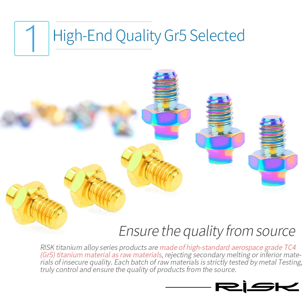 Антискользящие болты M4 для велосипедных педалей легкий титановый сплав TC4