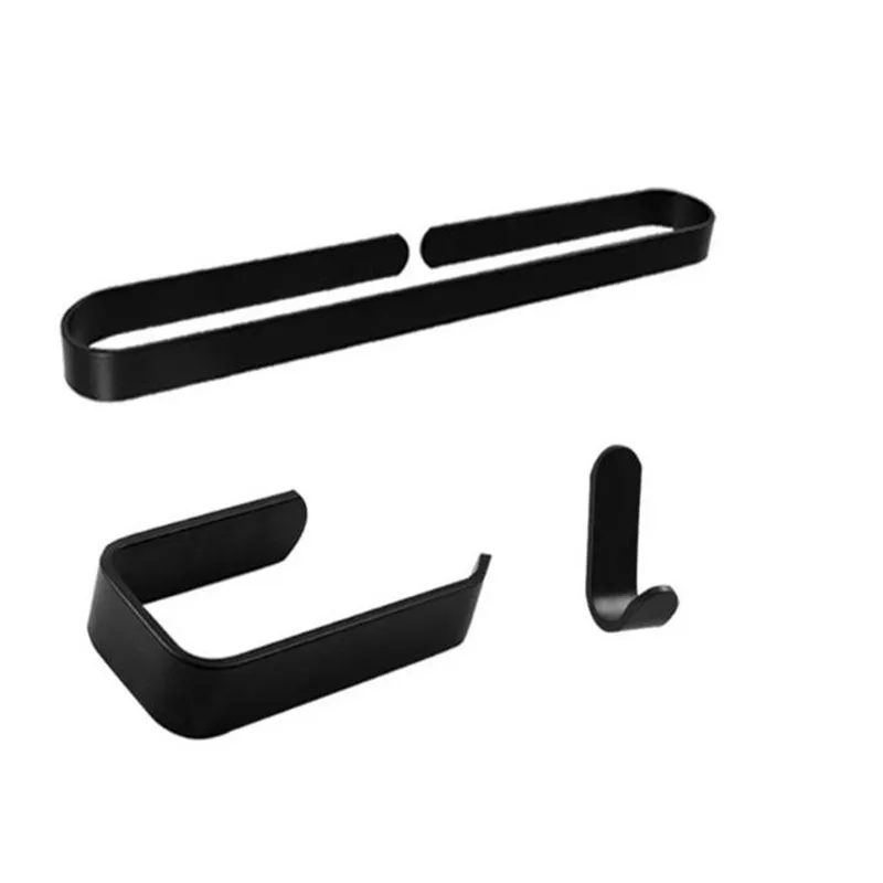 Аксессуары для ванной комнаты черная вешалка полотенец крючок держатель бумаги